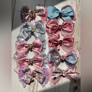 JoJo Siwa Pink and Blue Patterned Hair Bow Collection